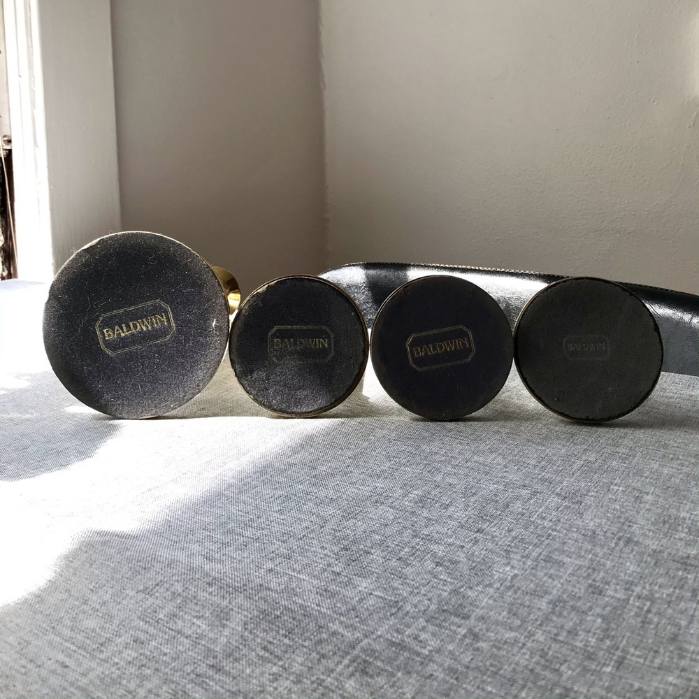 SOLD - Baldwin Brass Candle Sticks - Picture 3 of 3